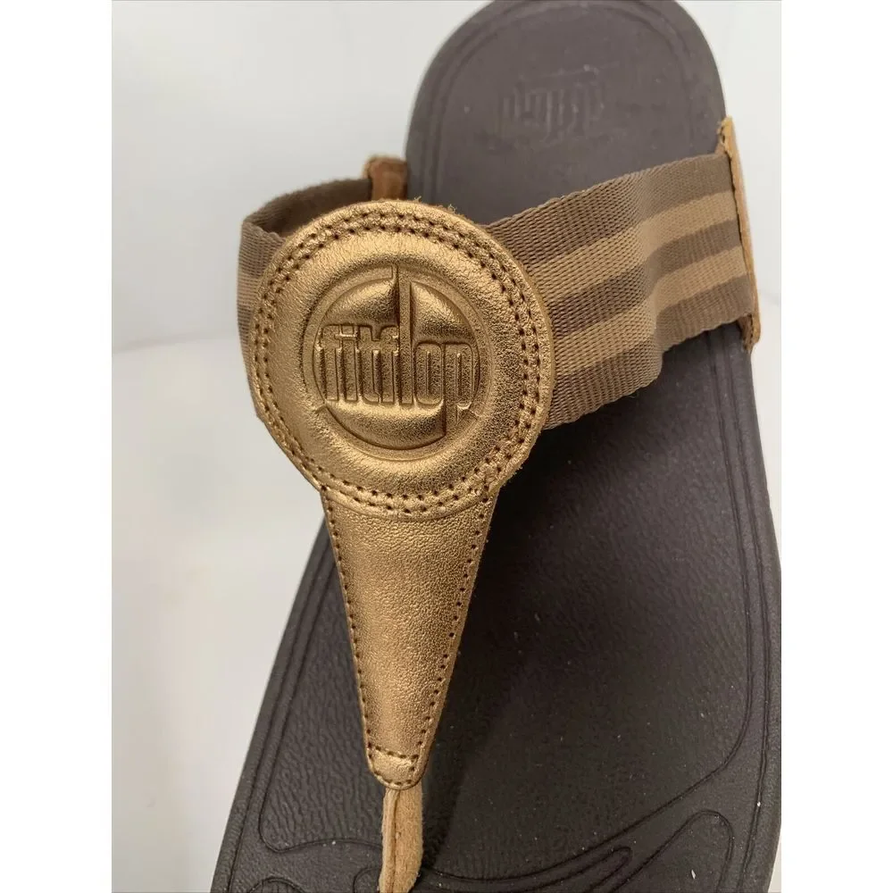 FITFLOP WALKSTAR NEW BRONZE thong style sandal‎ womens sz 10